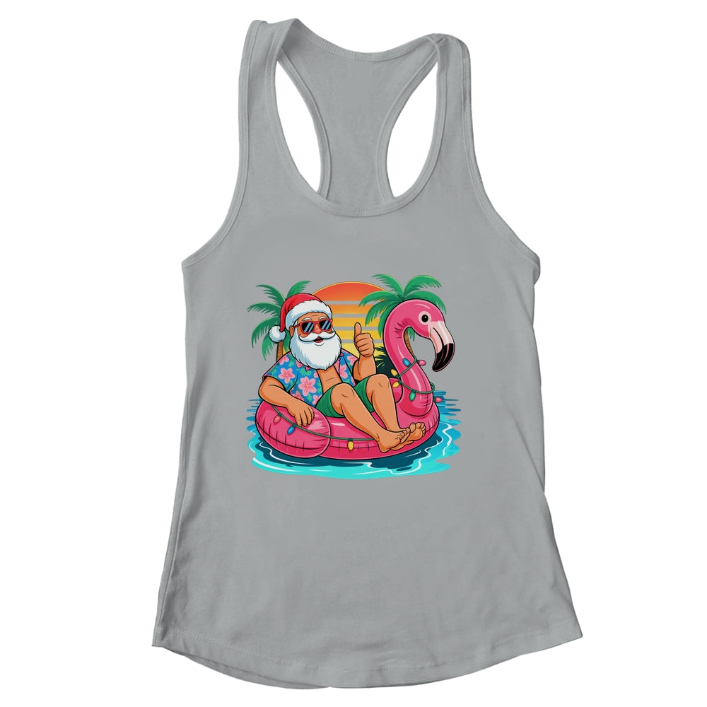 Christmas In July Boys Girls Kids Santa Flamingo Summer Xmas Shirt & Tank Top | siriusteestore