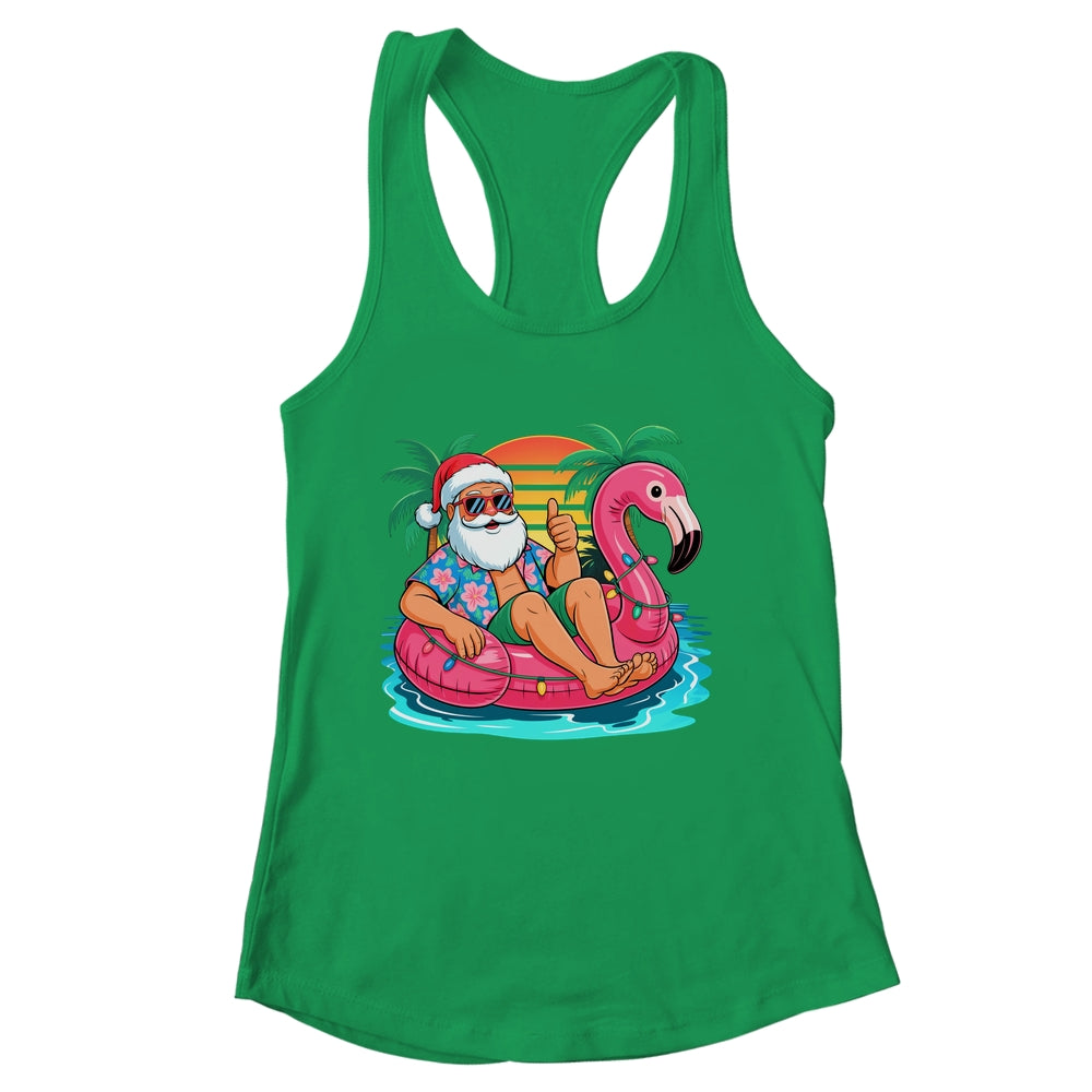 Christmas In July Boys Girls Kids Santa Flamingo Summer Xmas Shirt & Tank Top | siriusteestore