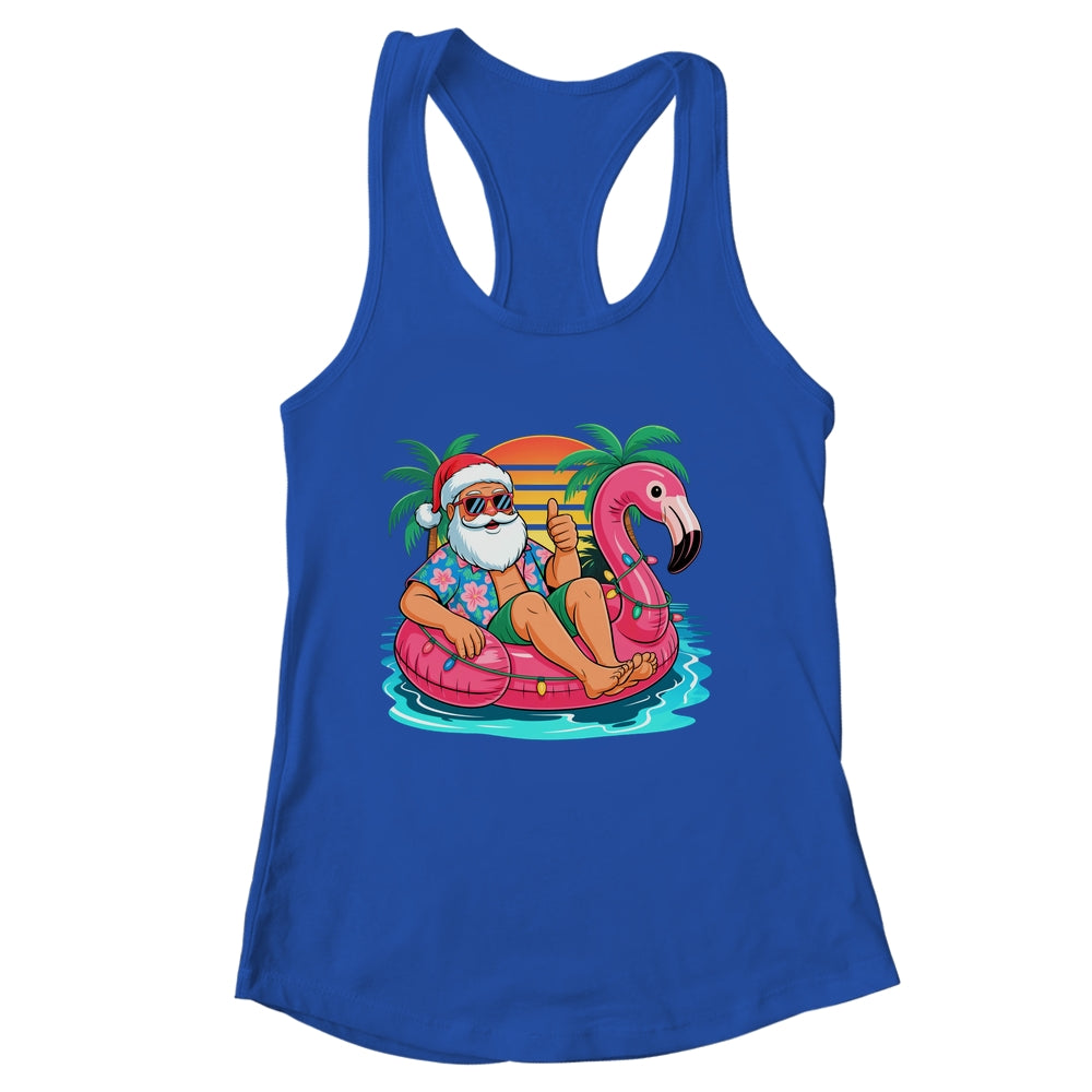 Christmas In July Boys Girls Kids Santa Flamingo Summer Xmas Shirt & Tank Top | siriusteestore