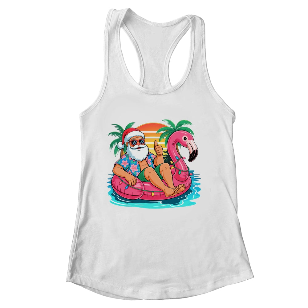 Christmas In July Boys Girls Kids Santa Flamingo Summer Xmas Shirt & Tank Top | siriusteestore