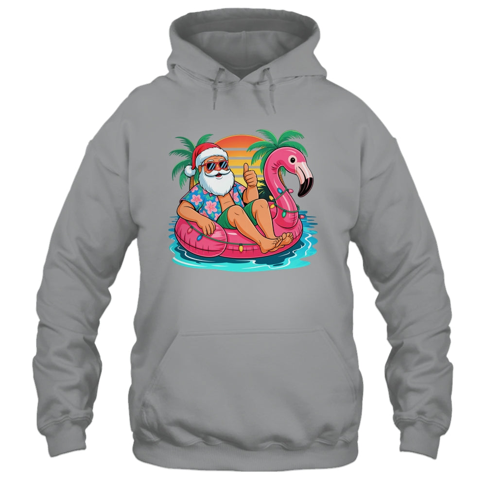 Christmas In July Boys Girls Kids Santa Flamingo Summer Xmas Shirt & Tank Top | siriusteestore