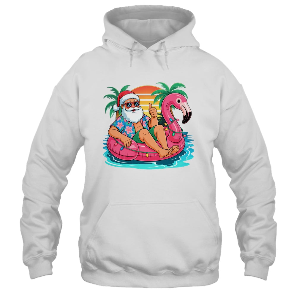 Christmas In July Boys Girls Kids Santa Flamingo Summer Xmas Shirt & Tank Top | siriusteestore