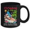 Christmas In July Palm Tree Beach Hawaii Summer Santa Mens Mug | siriusteestore