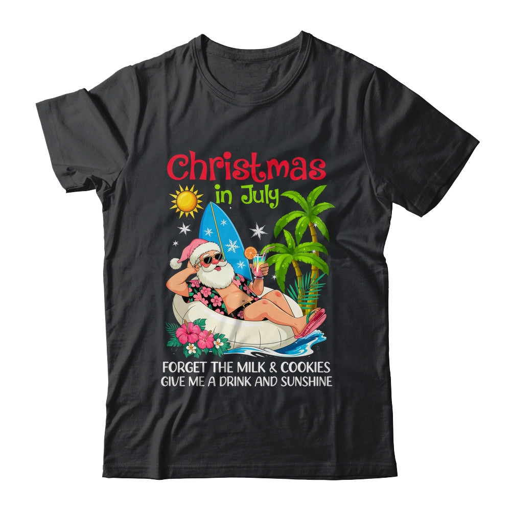 Christmas In July Palm Tree Beach Hawaii Summer Santa Mens Shirt & Tank Top | siriusteestore