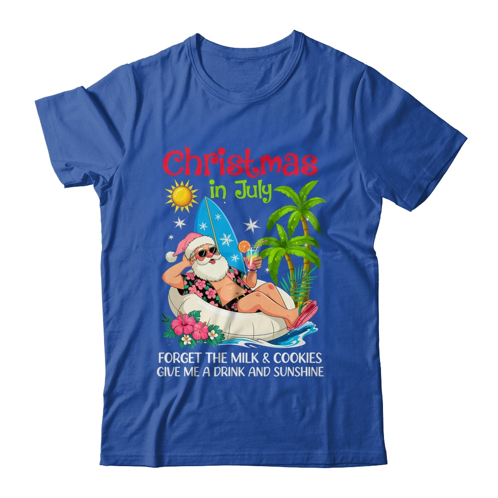 Christmas In July Palm Tree Beach Hawaii Summer Santa Mens Shirt & Tank Top | siriusteestore