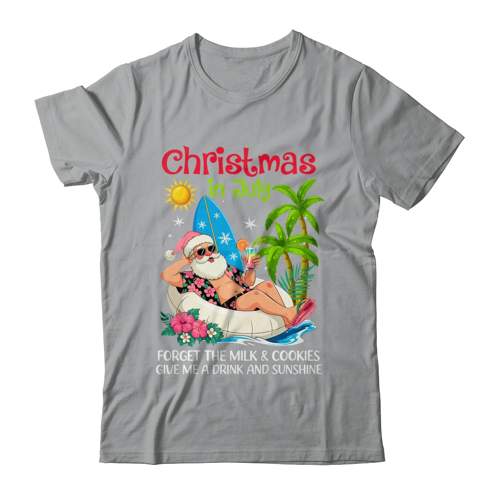 Christmas In July Palm Tree Beach Hawaii Summer Santa Mens Shirt & Tank Top | siriusteestore