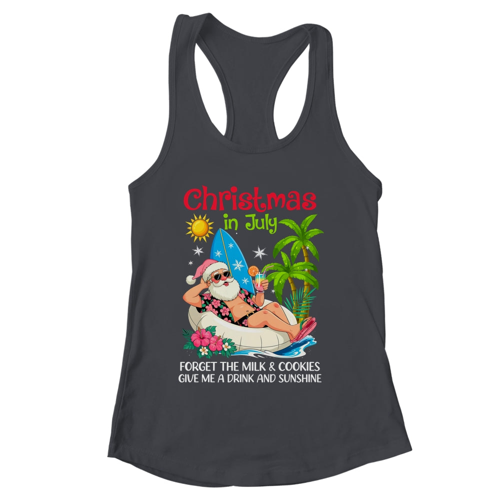 Christmas In July Palm Tree Beach Hawaii Summer Santa Mens Shirt & Tank Top | siriusteestore