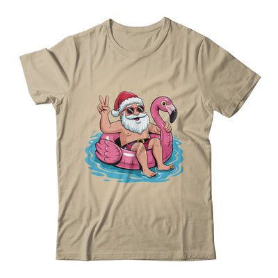 Christmas In July Santa Flamingo Summer Xmas Boys Kids Shirt & Tank Top | siriusteestore
