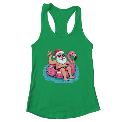 Christmas In July Santa Flamingo Summer Xmas Boys Kids Shirt & Tank Top | siriusteestore