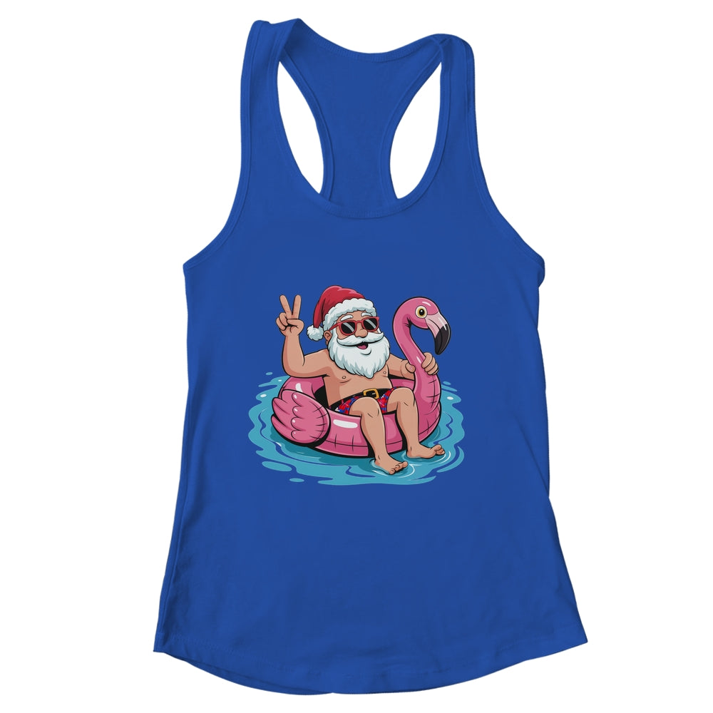 Christmas In July Santa Flamingo Summer Xmas Boys Kids Shirt & Tank Top | siriusteestore
