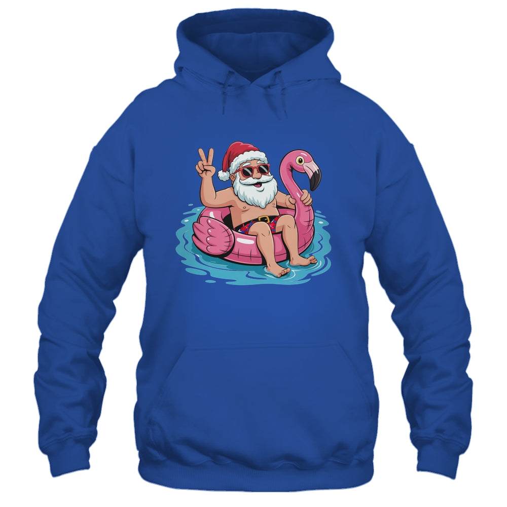 Christmas In July Santa Flamingo Summer Xmas Boys Kids Shirt & Tank Top | siriusteestore