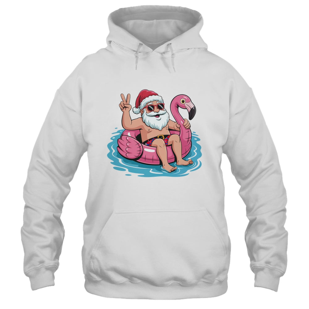 Christmas In July Santa Flamingo Summer Xmas Boys Kids Shirt & Tank Top | siriusteestore