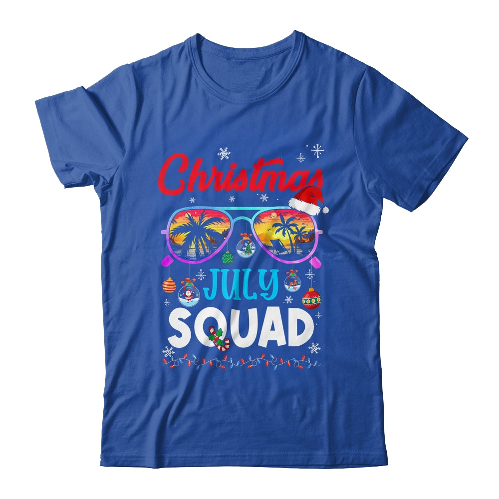 Christmas In July Squad Sunglasses Summer Beach Funny Xmas Shirt & Tank Top | siriusteestore