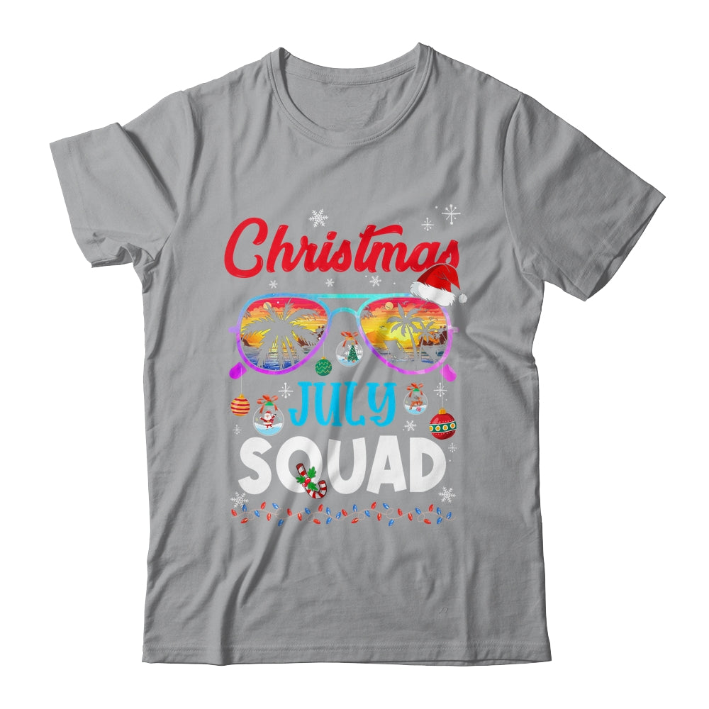 Christmas In July Squad Sunglasses Summer Beach Funny Xmas Shirt & Tank Top | siriusteestore