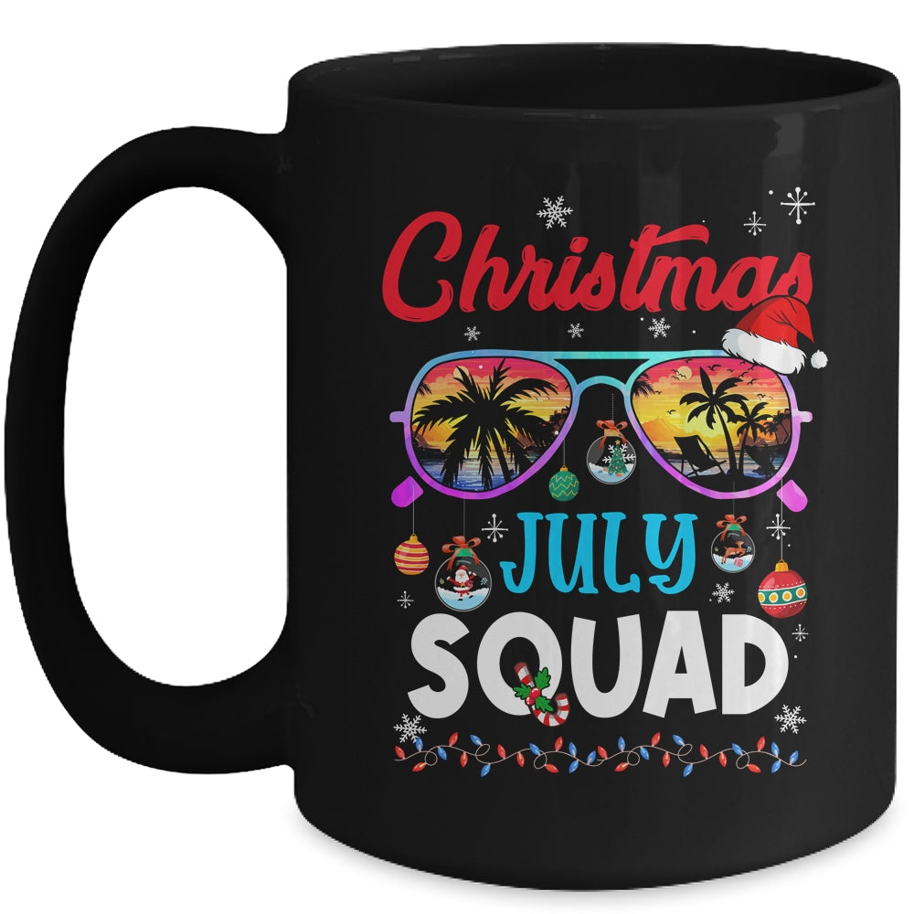 Christmas In July Squad Sunglasses Summer Beach Funny Xmas Mug | siriusteestore