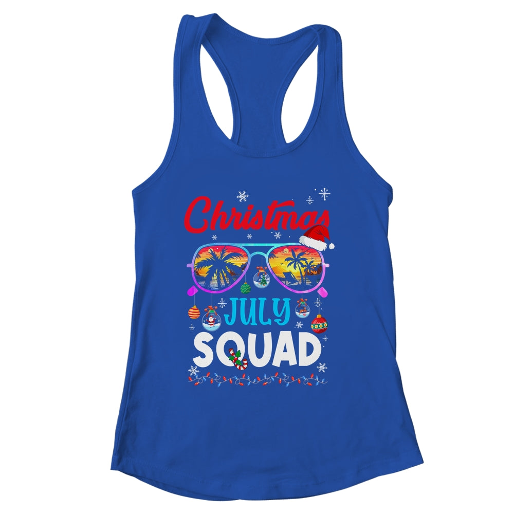 Christmas In July Squad Sunglasses Summer Beach Funny Xmas Shirt & Tank Top | siriusteestore
