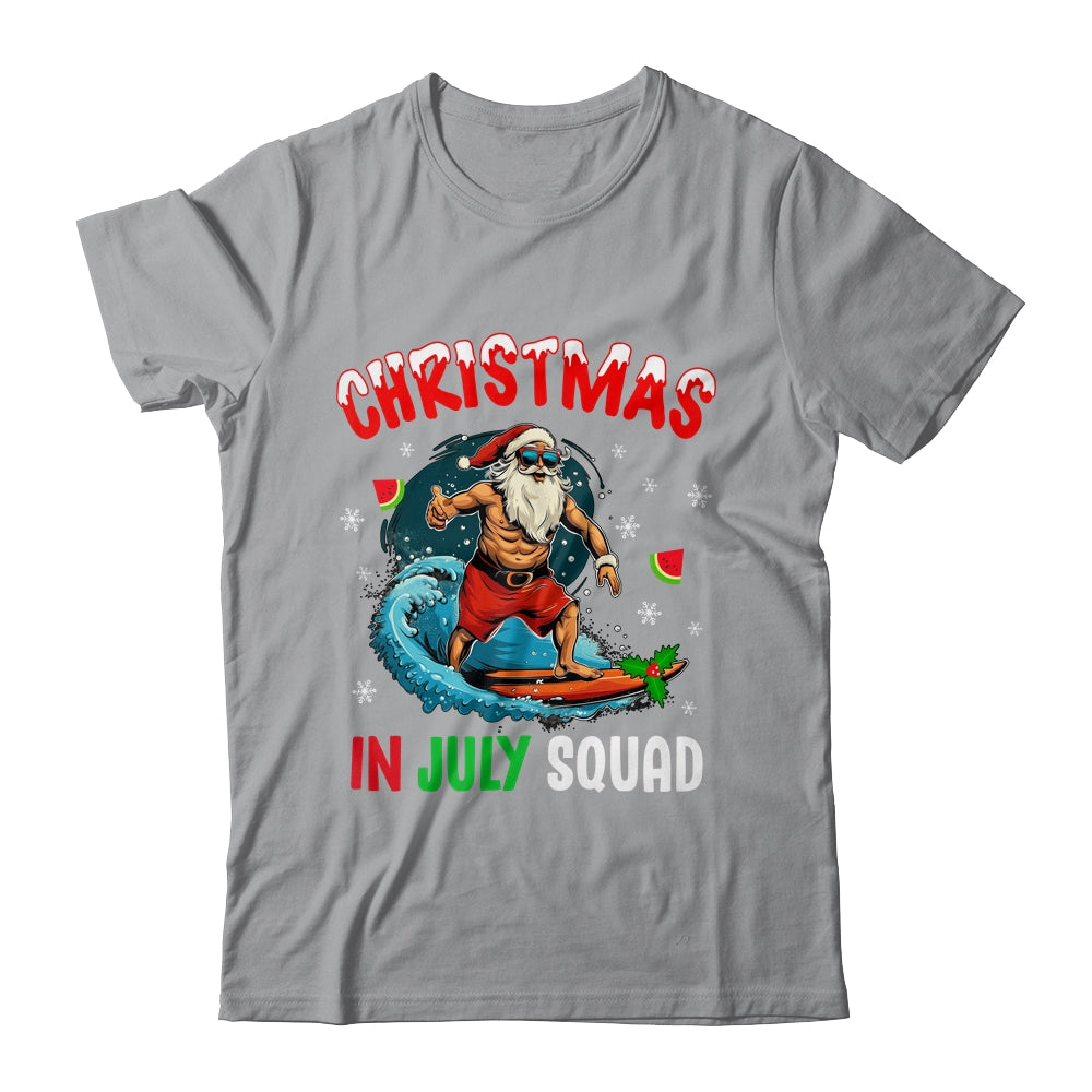 Christmas In July Summer Santa Claus Beach Hawaii Surf Shirt & Tank Top | siriusteestore