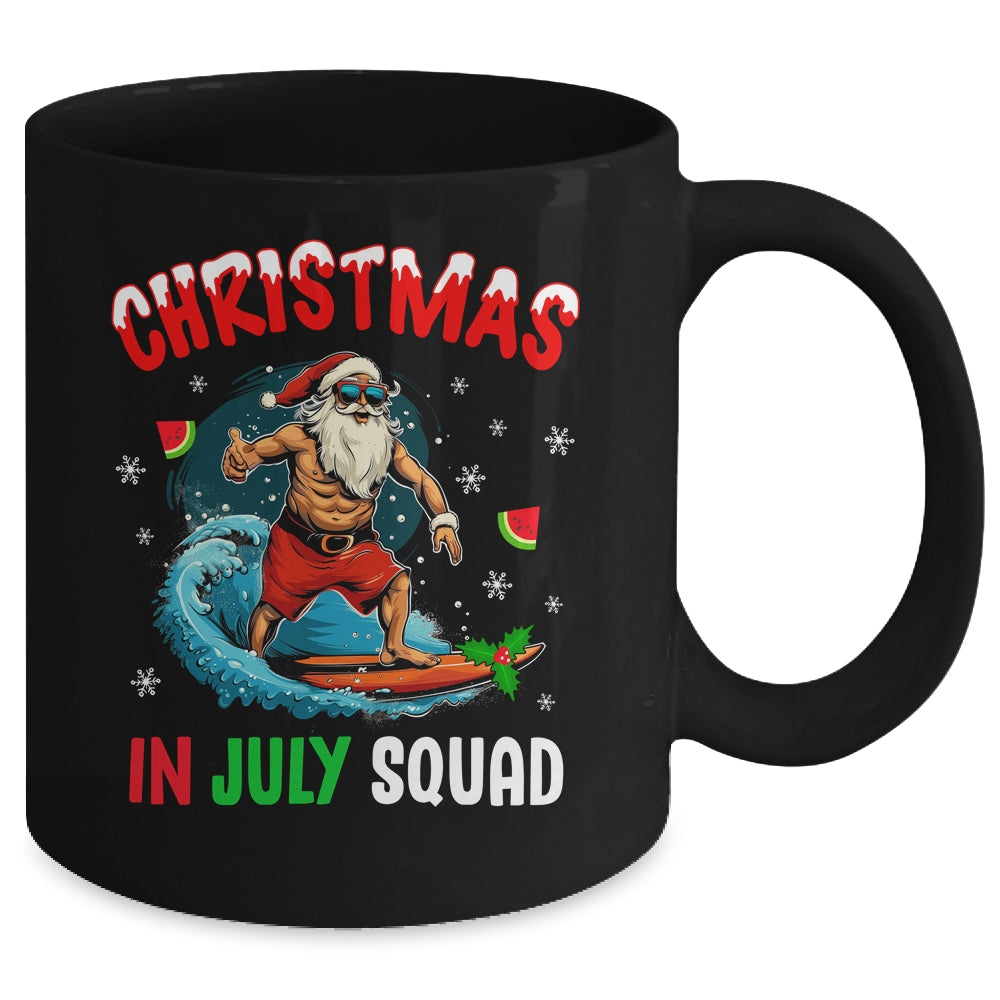 Christmas In July Summer Santa Claus Beach Hawaii Surf Mug | siriusteestore