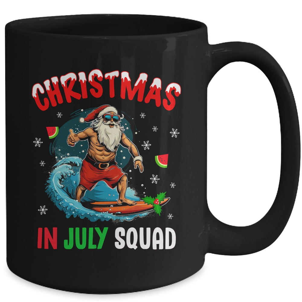 Christmas In July Summer Santa Claus Beach Hawaii Surf Mug | siriusteestore