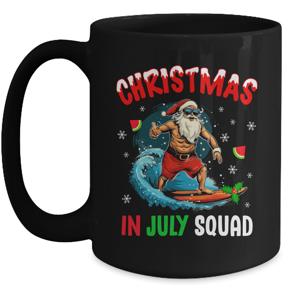 Christmas In July Summer Santa Claus Beach Hawaii Surf Mug | siriusteestore