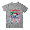 Christmas In July Summer Vacation Hawaii Santa USA Flag Men Shirt & Tank Top | siriusteestore