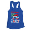 Christmas In July Summer Vacation Hawaii Santa USA Flag Men Shirt & Tank Top | siriusteestore