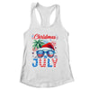 Christmas In July Summer Vacation Hawaii Santa USA Flag Men Shirt & Tank Top | siriusteestore