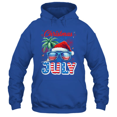 Christmas In July Summer Vacation Hawaii Santa USA Flag Men Shirt & Tank Top | siriusteestore