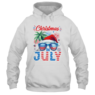 Christmas In July Summer Vacation Hawaii Santa USA Flag Men Shirt & Tank Top | siriusteestore