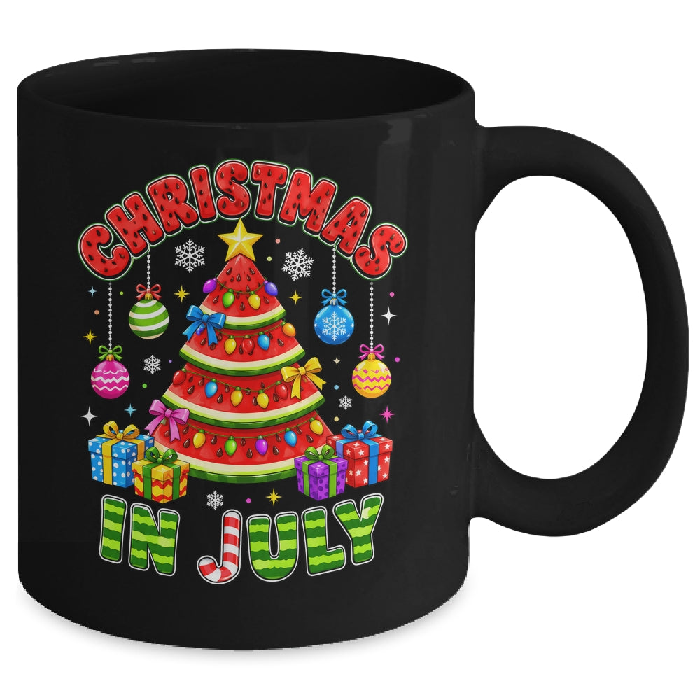 Christmas In July Watermelon Xmas Tree Summer Men Women Kids Mug | siriusteestore