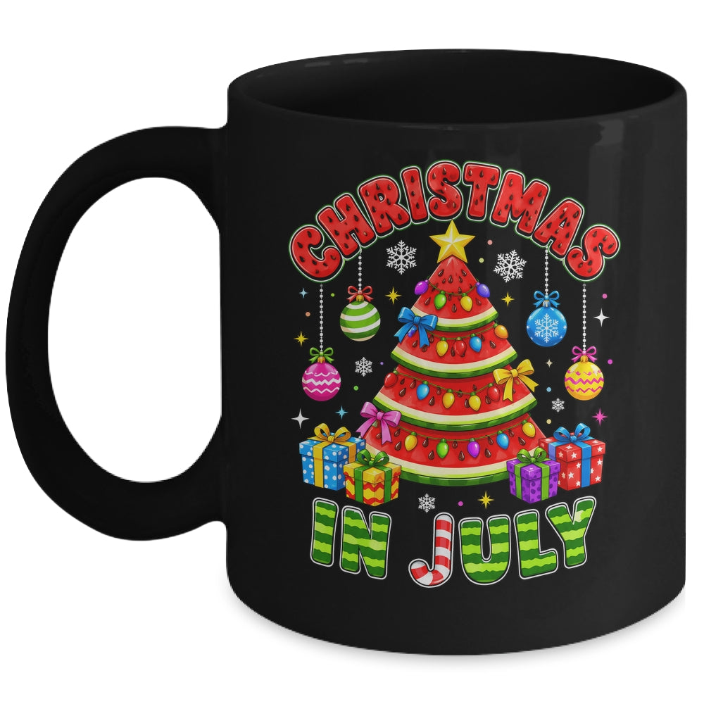Christmas In July Watermelon Xmas Tree Summer Men Women Kids Mug | siriusteestore