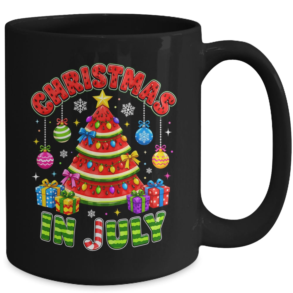 Christmas In July Watermelon Xmas Tree Summer Men Women Kids Mug | siriusteestore