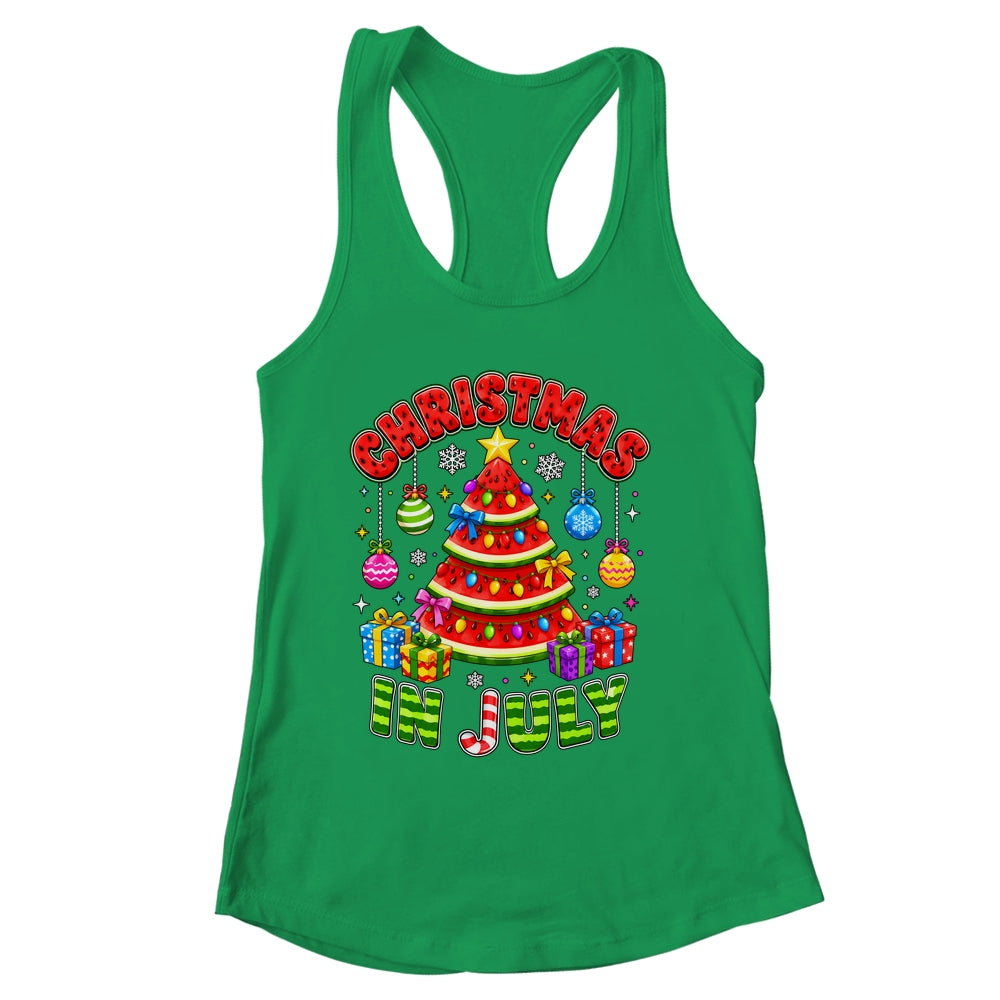 Christmas In July Watermelon Xmas Tree Summer Men Women Kids Shirt & Tank Top | siriusteestore