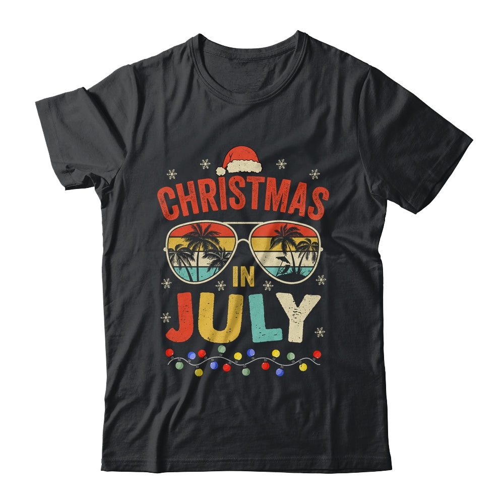 Christmas In July With Vintage Sunglasses For Summer Xmas Shirt & Tank Top | siriusteestore