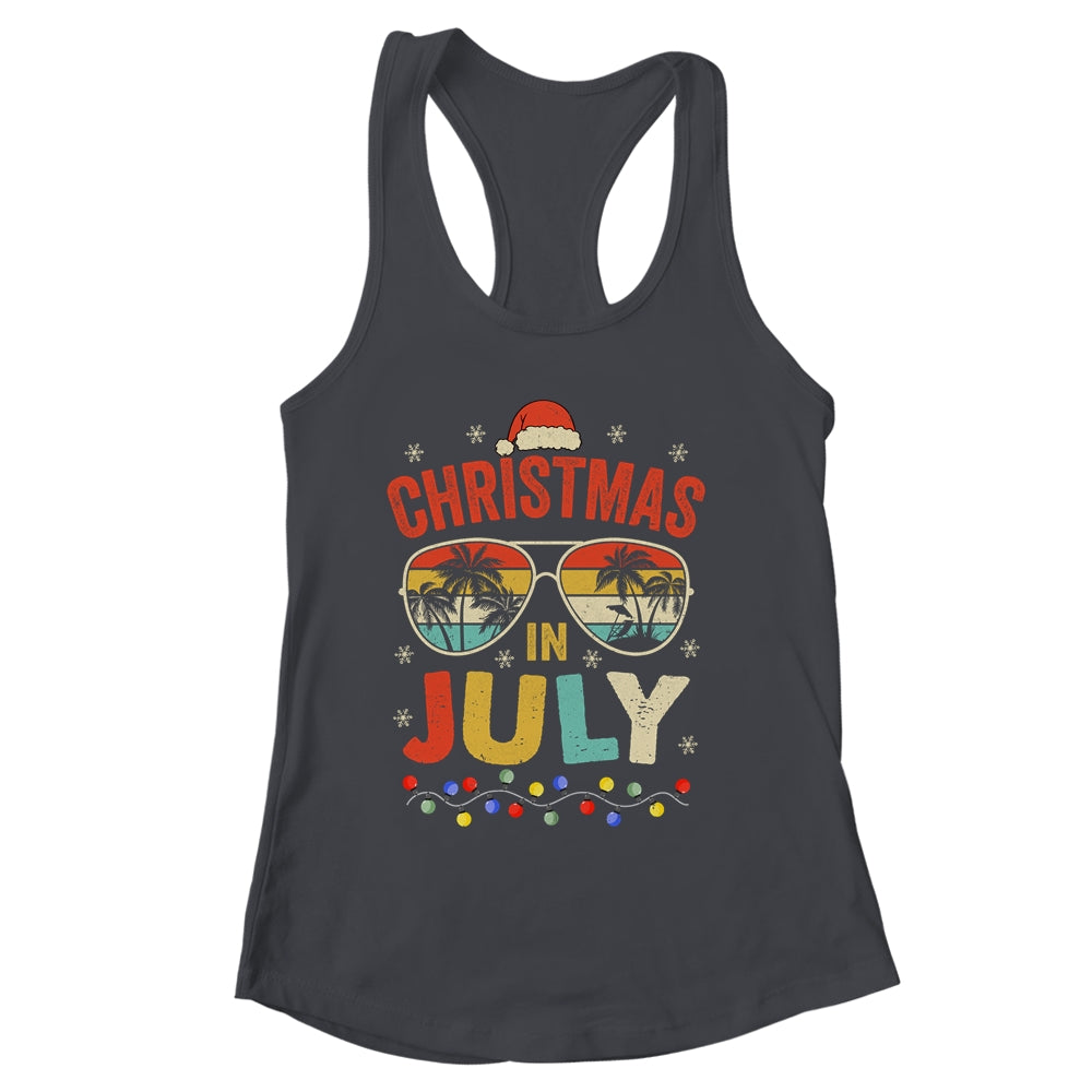 Christmas In July With Vintage Sunglasses For Summer Xmas Shirt & Tank Top | siriusteestore