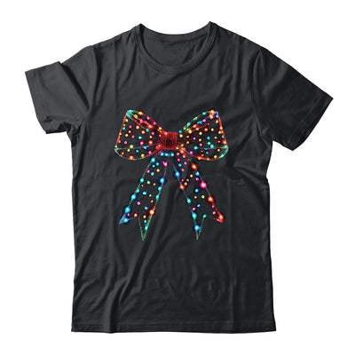 Christmas Light Coquette Bow Christmas Season New Year Retro Shirt & Sweatshirt | siriusteestore