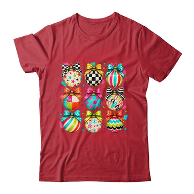 Christmas Ornament Preppy Coquette Bow Graphic Retro Holiday Shirt & Sweatshirt | siriusteestore