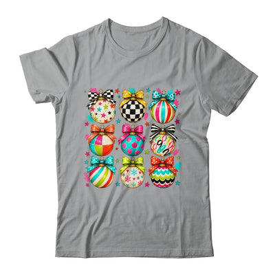 Christmas Ornament Preppy Coquette Bow Graphic Retro Holiday Shirt & Sweatshirt | siriusteestore