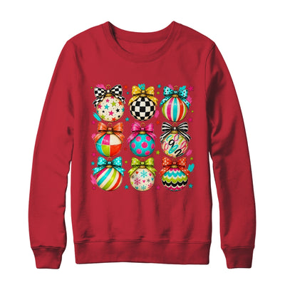 Christmas Ornament Preppy Coquette Bow Graphic Retro Holiday Shirt & Sweatshirt | siriusteestore