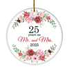 Christmas Ornaments Gifts For Couples Husband Wife Holiday 25th Wedding Anniversary 25 Years As Mr & Mrs 2025 Decoration Christmas Tree Ornament | siriusteestore