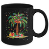 Christmas Palm Tree Light Hawaiian Tropical Xmas Mug | siriusteestore