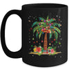 Christmas Palm Tree Light Hawaiian Tropical Xmas Mug | siriusteestore