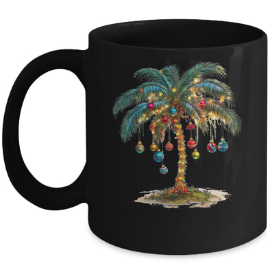 Christmas Palm Tree Women Funny Hawaiian Beach Tropical Xmas Mug | siriusteestore