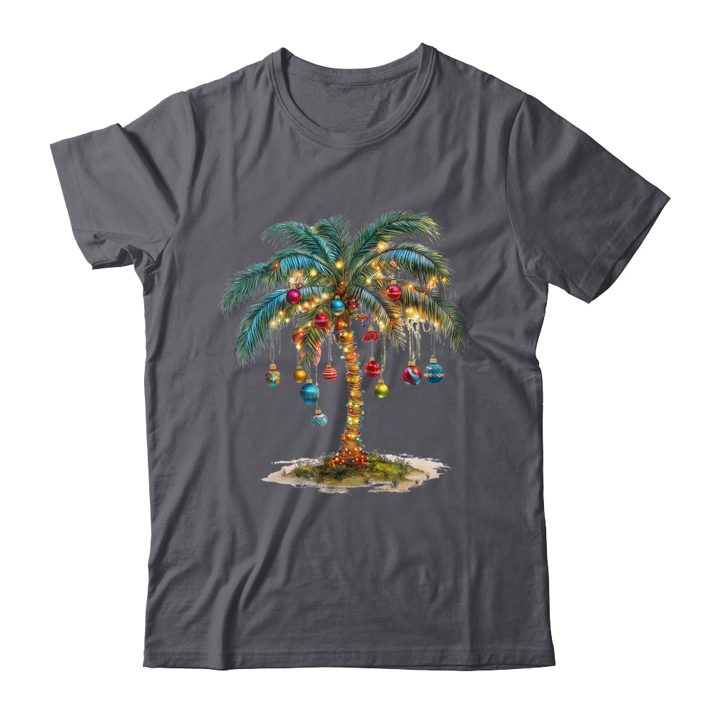 Christmas Palm Tree Women Funny Hawaiian Beach Tropical Xmas Shirt & Sweatshirt | siriusteestore
