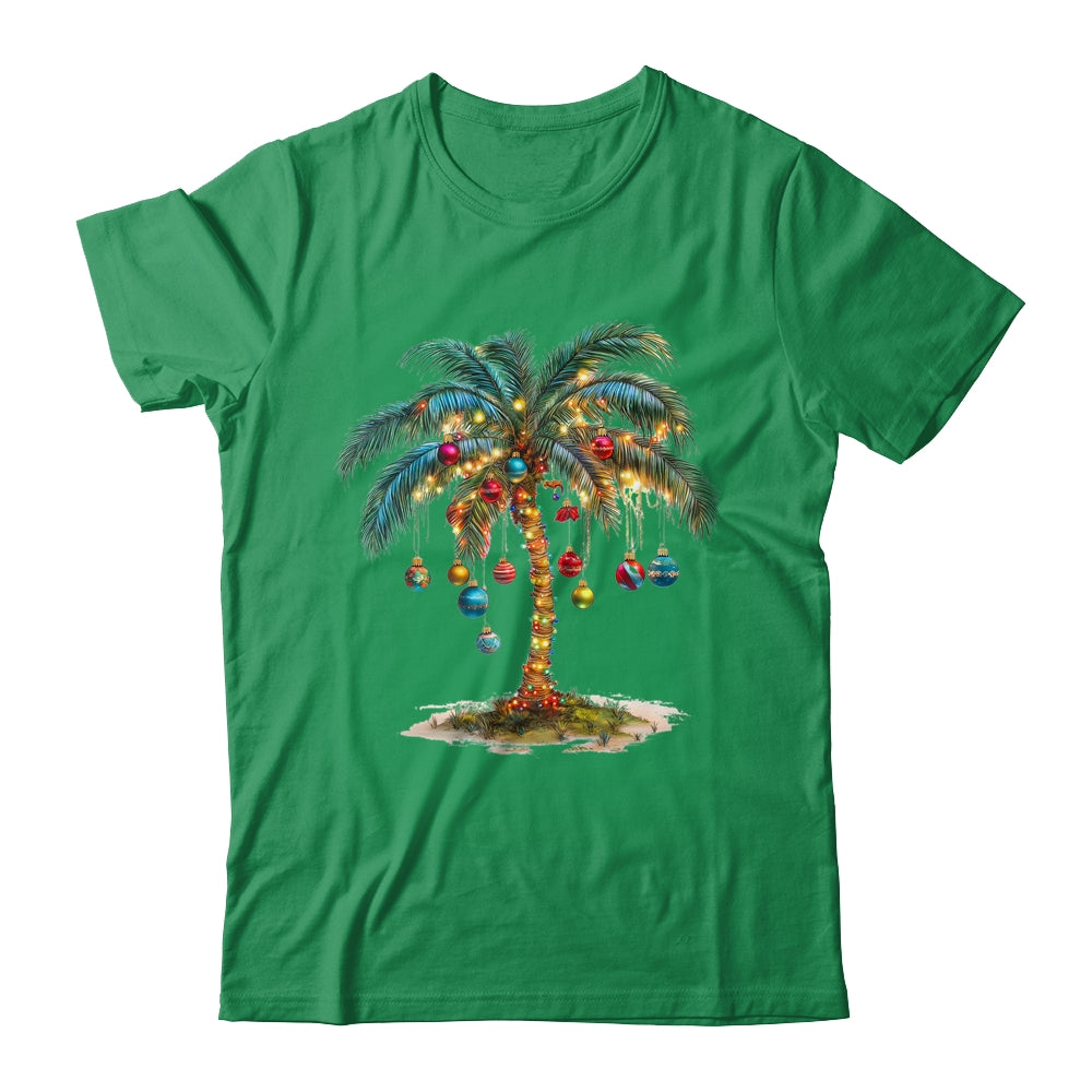 Christmas Palm Tree Women Funny Hawaiian Beach Tropical Xmas Shirt & Sweatshirt | siriusteestore