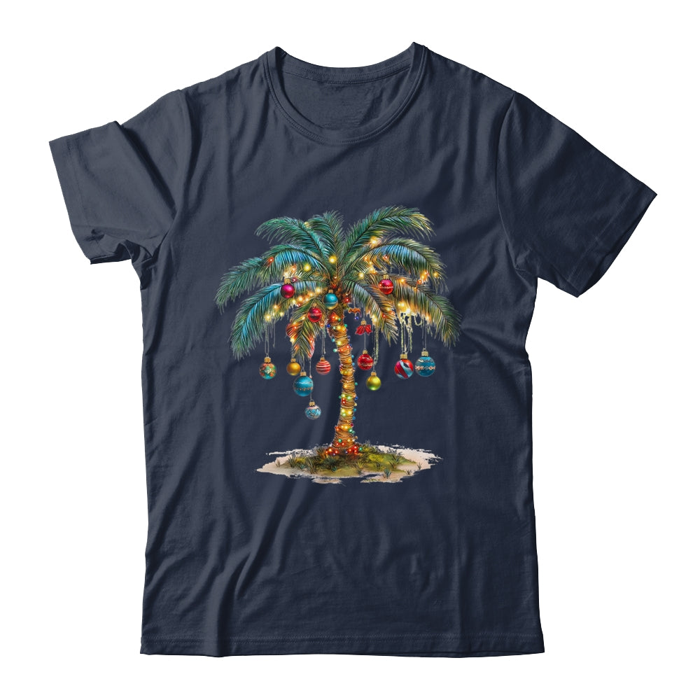 Christmas Palm Tree Women Funny Hawaiian Beach Tropical Xmas Shirt & Sweatshirt | siriusteestore