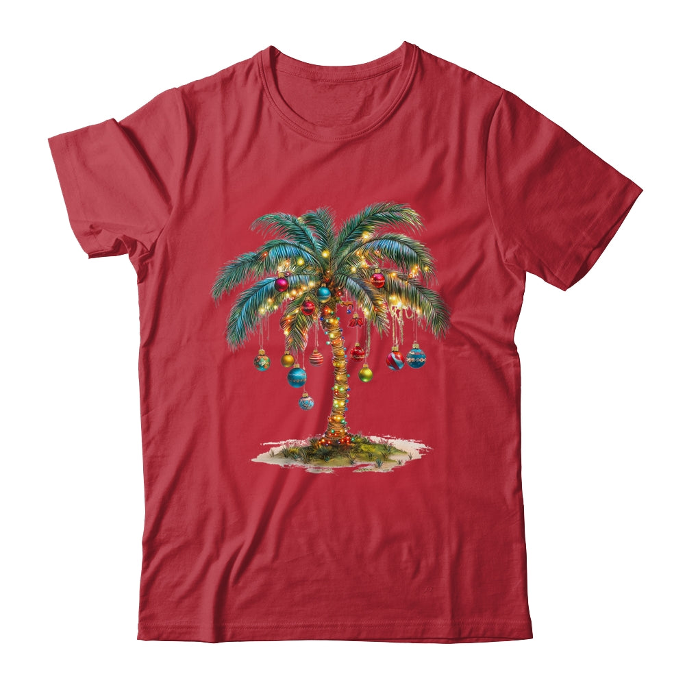 Christmas Palm Tree Women Funny Hawaiian Beach Tropical Xmas Shirt & Sweatshirt | siriusteestore