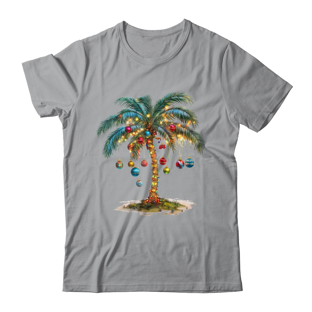Christmas Palm Tree Women Funny Hawaiian Beach Tropical Xmas Shirt & Sweatshirt | siriusteestore