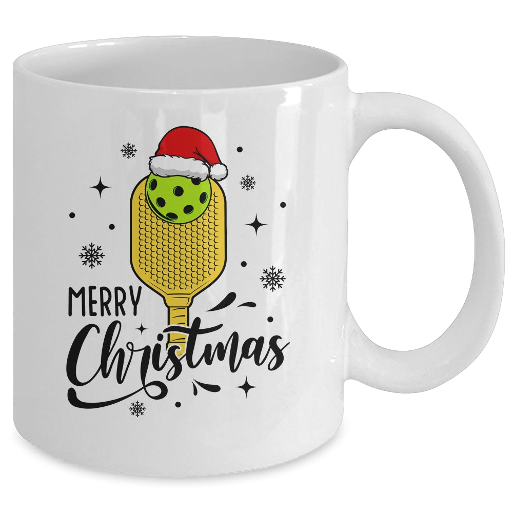 Christmas Pickleball Santa Hat Pickleball Player Winter Mug | siriusteestore