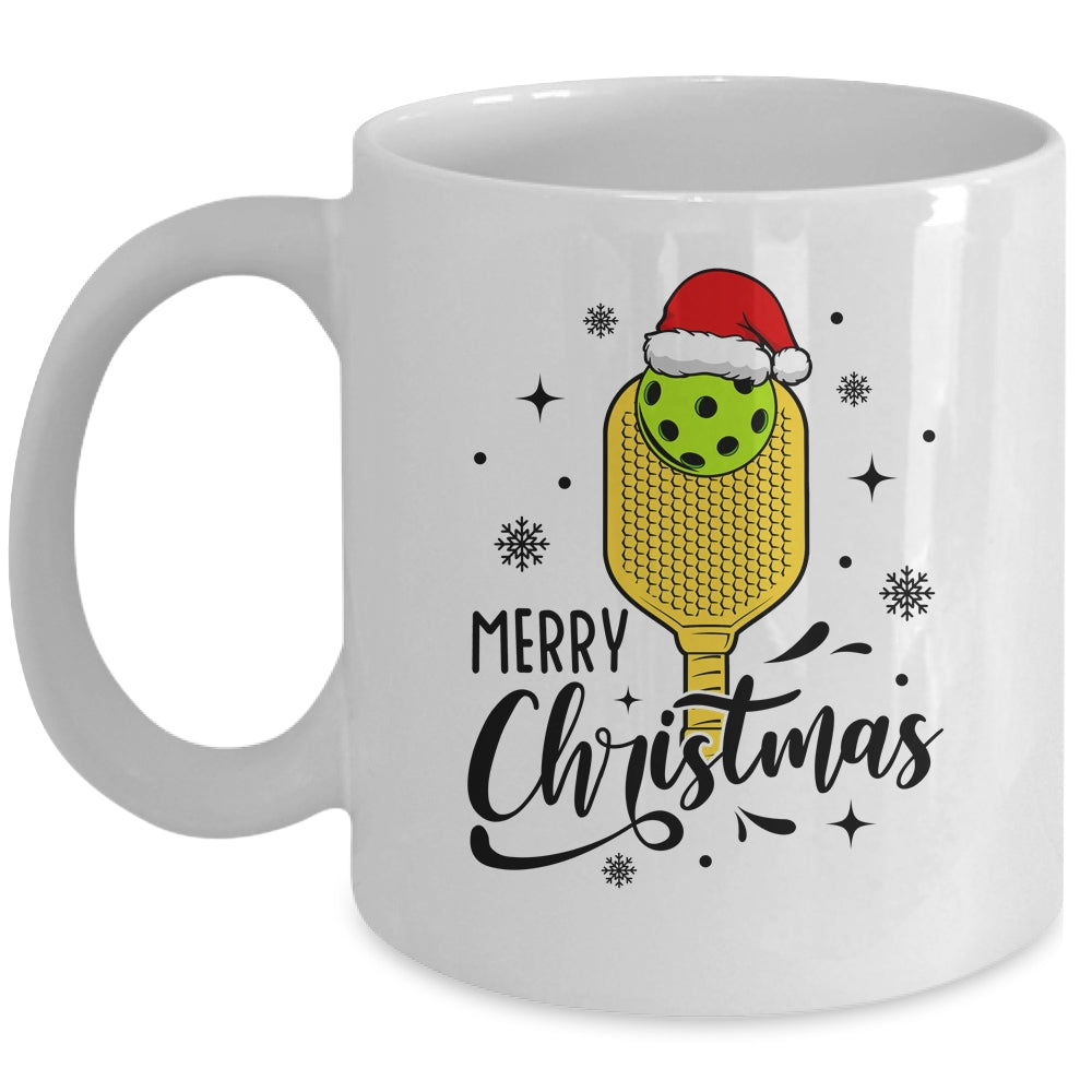 Christmas Pickleball Santa Hat Pickleball Player Winter Mug | siriusteestore